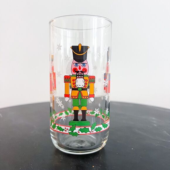 Set of 3 1980s Libby Nutcracker Drinking Glasses Holiday Christmas Vintage - Picture 2 of 7